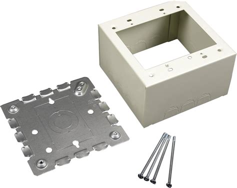 exra derp wiremold 2-gang raceway electrical box w|Steel Raceway Extra Deep Switch and Receptacle Box, 2.